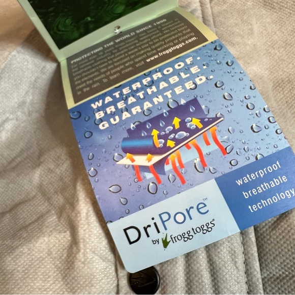 Frogg Toggs Jacket Men's Large Charcoal Gray Rain Light Waterproof Full Zip NWT - Picture 9 of 16